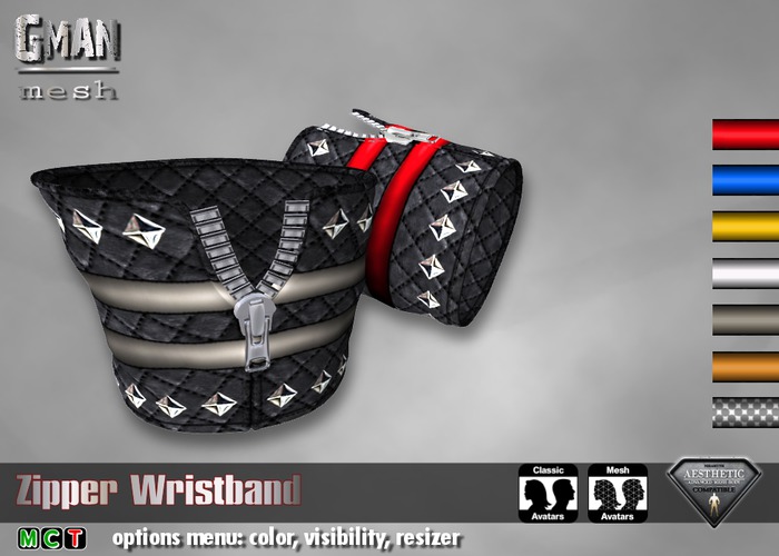GMan WB - Zipper Wristband  (boxed)