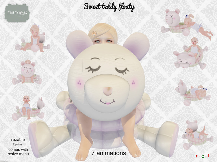 {T.T}Sweet teddy floaty PURPLE HUD Auto-unpacker