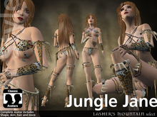 JUNGLE JANE Exotic LEOPARD SKIN COSTUME Complete Female Avatar 