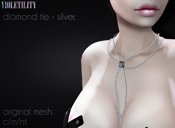 .:V:. Diamond Tie - Silver