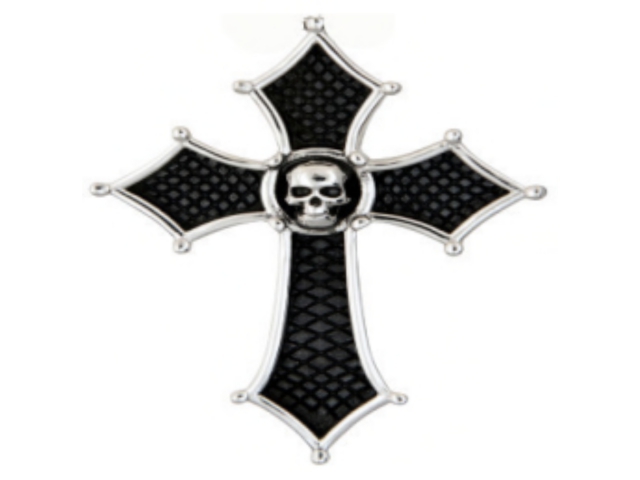 Silver Skull Cross Alpha Texture