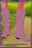 ~LP~ Lace Up Field Boots Unrigged [BOXED] Pink