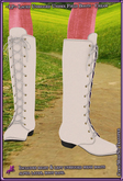 ~LP~ Lace Up Field Boots Unrigged [BOXED] Cream
