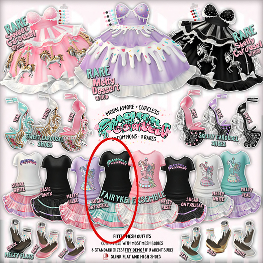 MoonAmore+CURELESS / SugarCoated / FairyKeiEnsemble / Onyx+Teal