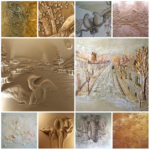 Decorative plaster and bas relief
