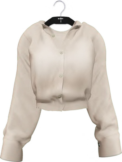 NYU - Grommet Sleeve Shirt, Beige