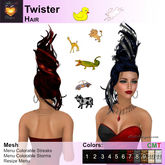 A&A Twister Hair Variety Pack. Fun resizable mesh womens updo hairstyle