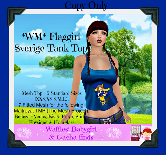 *WM* Flaggirl Sverige Tank Top