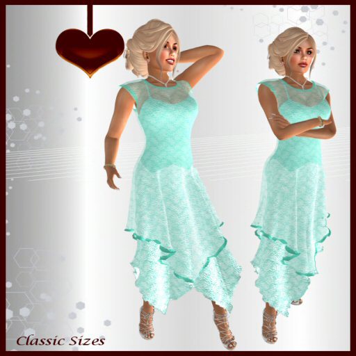 <3 A's Fashions <3 French Courtship Slip Dress Mint Green