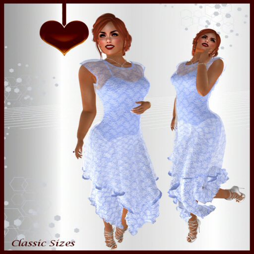 <3 A's Fashions <3 French Courtship Slip Dress Blue