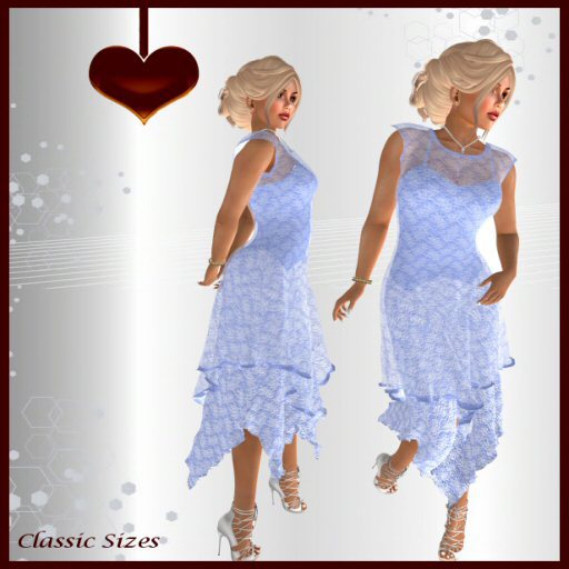 <3 A's Fashions <3 French Courtship Slip Dress Baby Blue