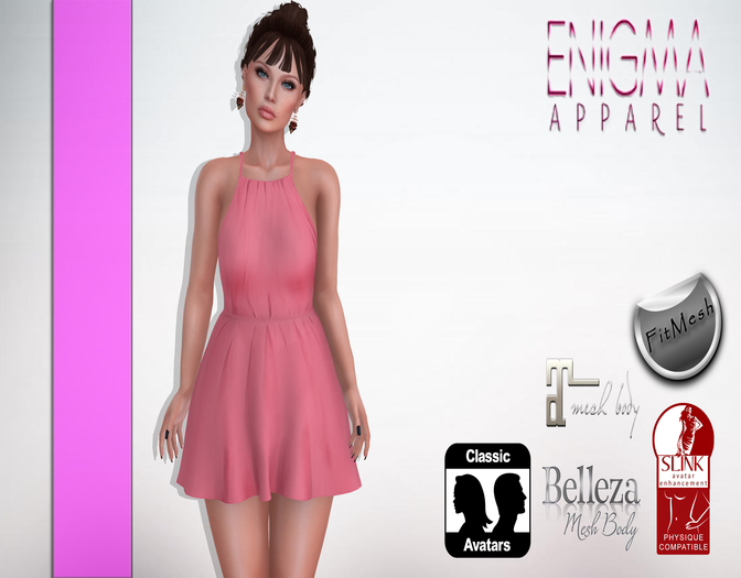 [EN] Dress Summer Strap Fuschia :: Mesh ::