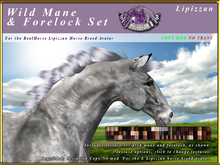 *E* RealHorse Wild Mane Set [BOXED] RH Lipizzan