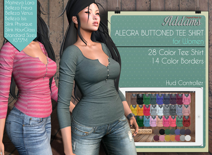 Addams // Alegra Buttoned T-Shirt // FATPACK