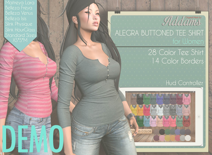 Addams // Alegra Buttoned T-Shirt // DEMO