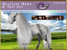 *E* RealHorse Mystical Mane & Tail Set [BOXED] RH Lipizzan