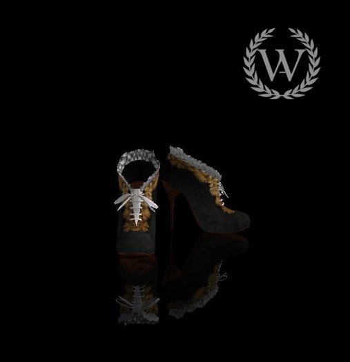 Zapatos negros bordados / balck and golden shoes BOX