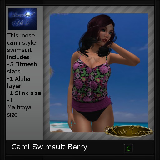 Cami swimsuit Berry