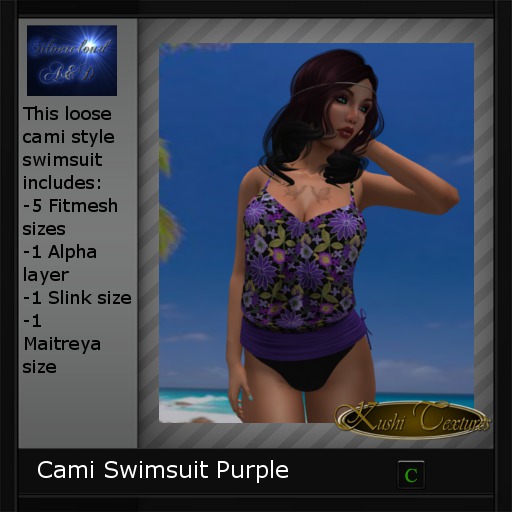 Cami swimsuit Purple