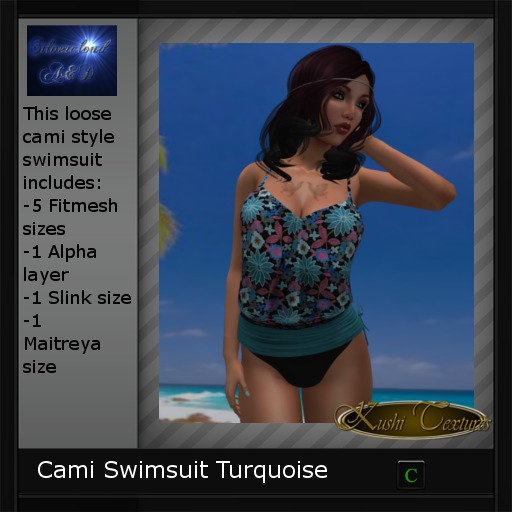 Cami swimsuit Turquoise