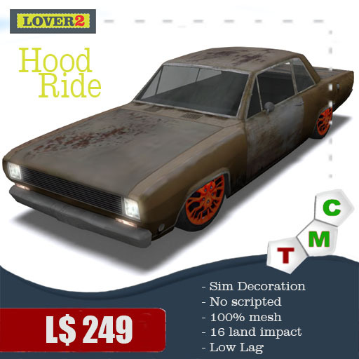 Hood Ride Car - Mesh Vehicle Decorative
