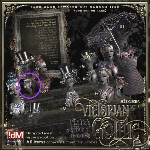 !dM VictorianGothic "CrystalSpider Jewelry Set" (BOX #7)