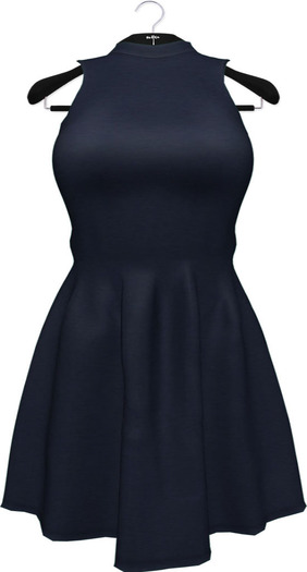 NYU - Cut-Out Back Mini-Dress, Blue