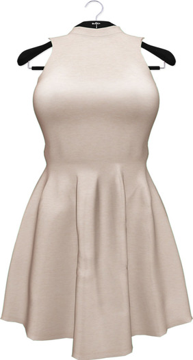 NYU - Cut-Out Back Mini-Dress, Nude