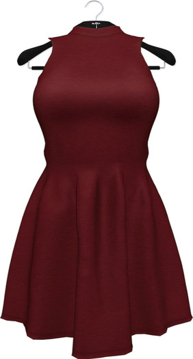 NYU - Cut-Out Back Mini-Dress, Red