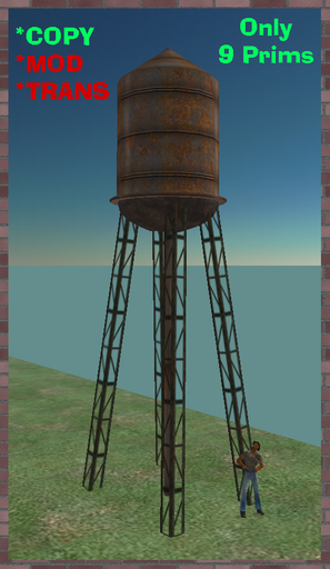 Urban Water Tower Rusty City
