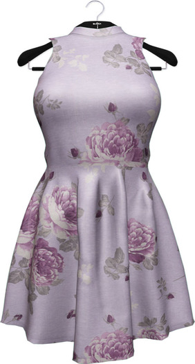 NYU - Cut-Out Back Mini-Dress, FloralViolet