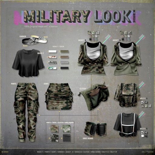 `M.BIRDIE / Military look.clutch bag2