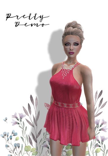 .::Pretty Demo::. Asian Silk Brocade Dress