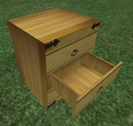 Peru Pine Three Drawer bedside cabinet