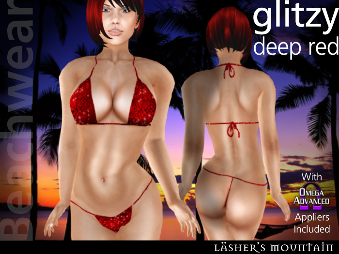 deslumbrante de color  - Sexy micro bikini ceñido - atractiva pegajosa micro bikini de lentejuelas - con aplicadores de 