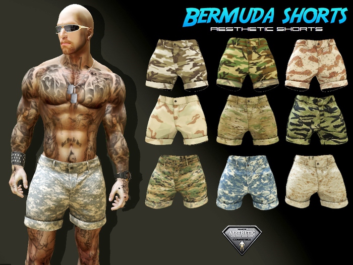 CA AESTHETIC BERMUDA SHORTS CAMO
