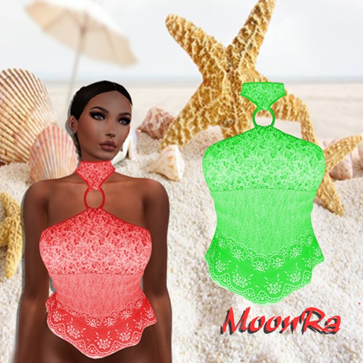 MoonRa Green Romantic Top