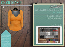 Addams // Alegra Buttoned T-Shirt // Orange