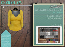 Addams // Alegra Buttoned T-Shirt // Yellow