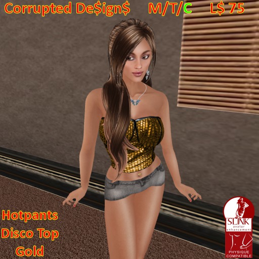 CD Disco Top-Hotpants - Gold