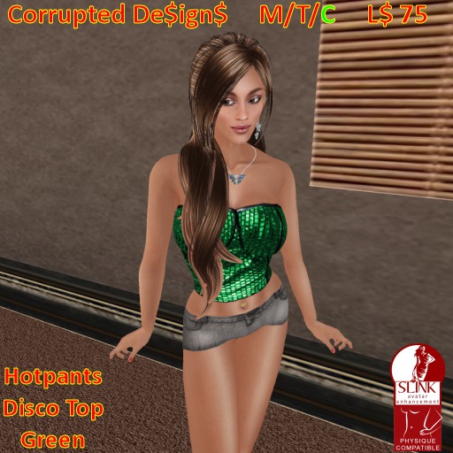 CD Disco Top-Hotpants - Green