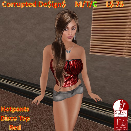 CD Disco Top-Hotpants - Red