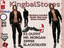 KS OUTFIT MR. MORGAN ZIPPER BLACK/SILVER