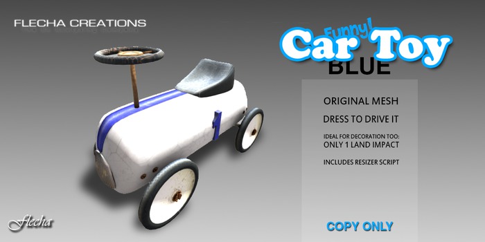 FLECHA Toy car Blue (wear me)