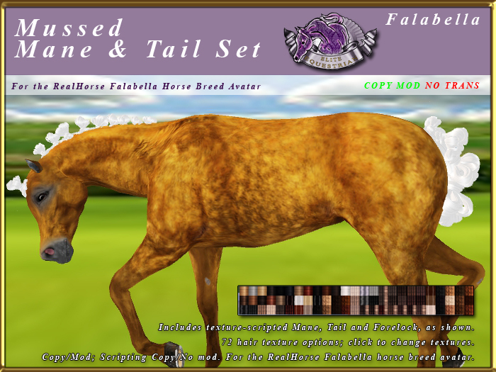 *E* Mussed Mane/Tail Set [BOXED] RH Falabella