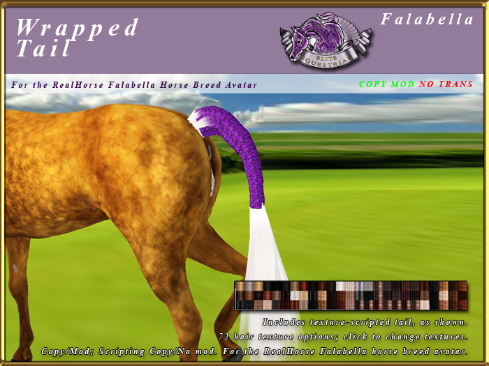 *E* RealHorseWrapped Tail [BOXED] RH Falabella