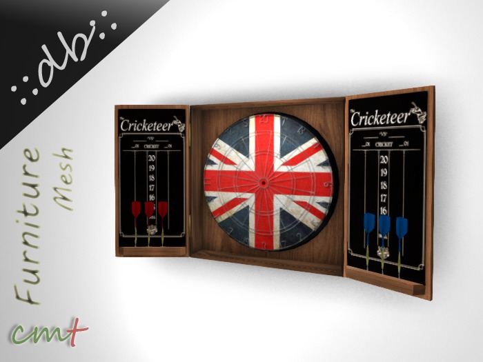 ::db::  British Union Flag Dartboard with Darts