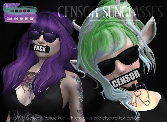 Violetility - Censor Sunglasses