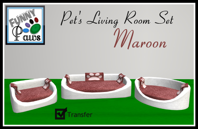 ~FP@ws! Pet's Living Room Maroon