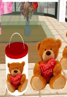 Teddy Bear Gift Box *WITH ROSES & BEAR INSIDE*